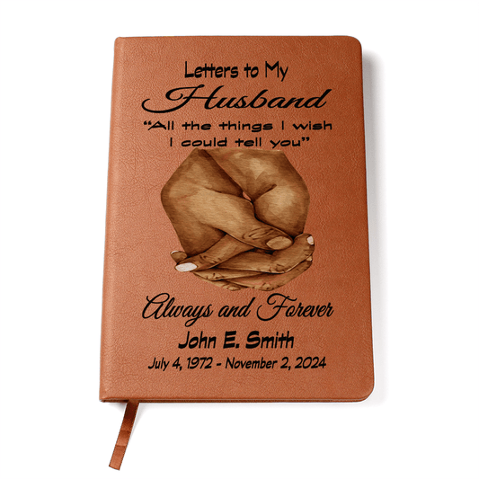 Letters to my Husband Grief Journal bb with Clasped Hands