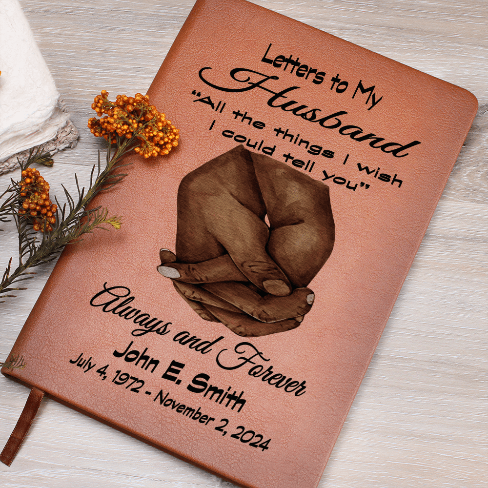 Letters to my Husband Grief Journal bb2 with Clasped Hands