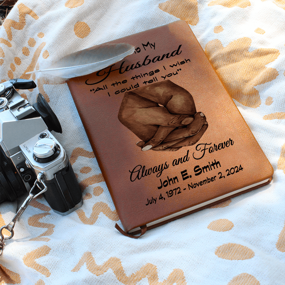 Letters to my Husband Grief Journal bb2 with Clasped Hands