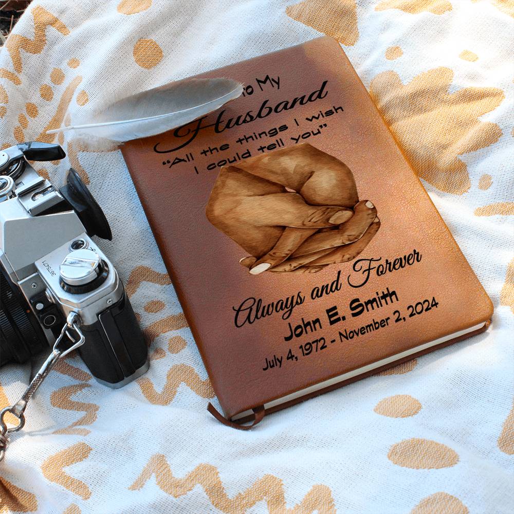 Letters to my Husband Grief Journal bb with Clasped Hands