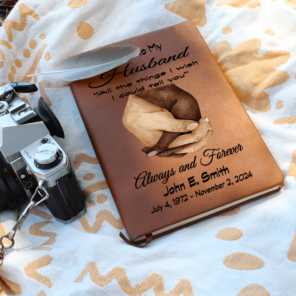 Letters to my Husband Grief Journal wb Clasped Hands