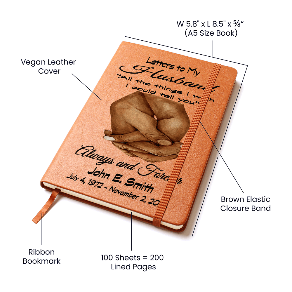 Letters to my Husband Grief Journal bb with Clasped Hands