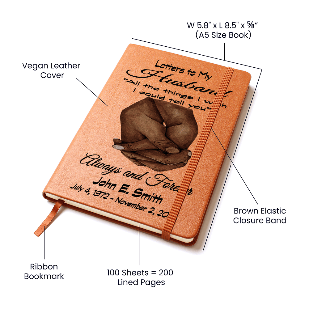 Letters to my Husband Grief Journal bb2 with Clasped Hands