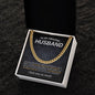 To My Amazing Husband Cuban Link Chain Necklace w/Message Card