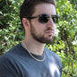 To My Amazing Husband Cuban Link Chain Necklace w/Message Card