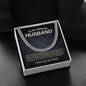 To My Amazing Husband Cuban Link Chain Necklace w/Message Card
