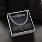 To My Badass Husband Cuban Link Chain Necklace w/Message Card