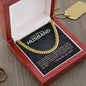 To My Badass Husband Cuban Link Chain Necklace w/Message Card