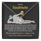 To My Soulmate Gift Necklace with Gift Card