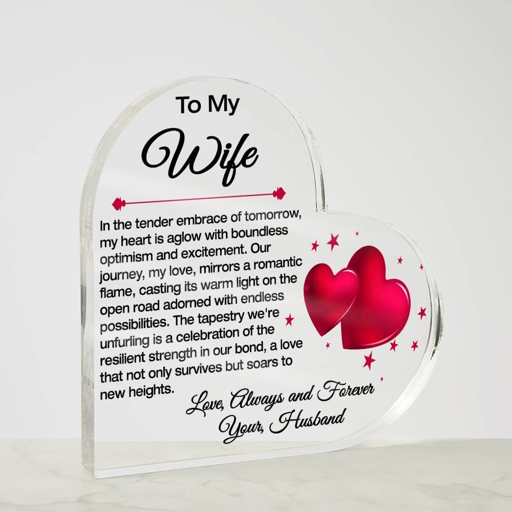 To My Wife Acrylic Heart 1