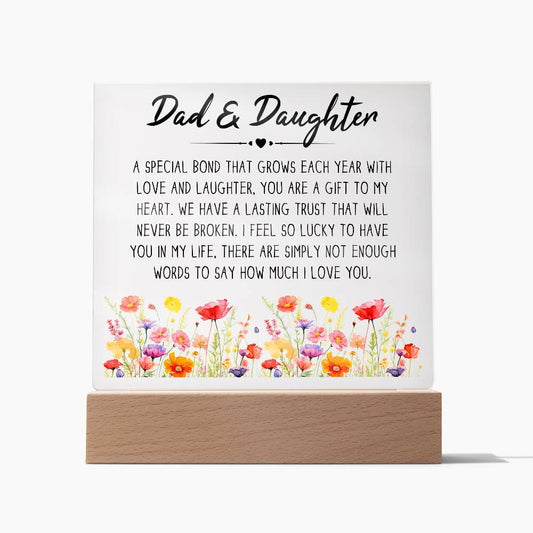 Celebrate the Bond with Dad – Dad and Daughter Acrylic Plaque!