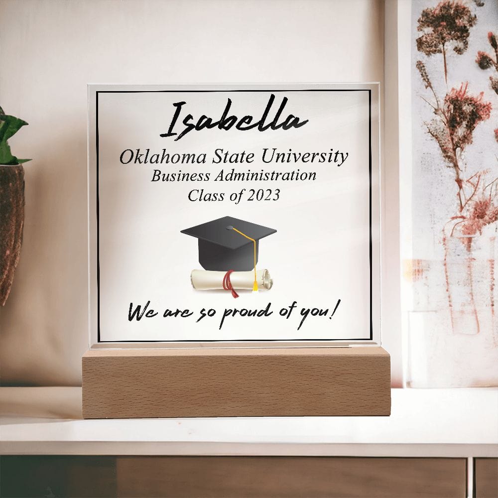 Personalized Graduation Gift, Square Acrylic Plaque