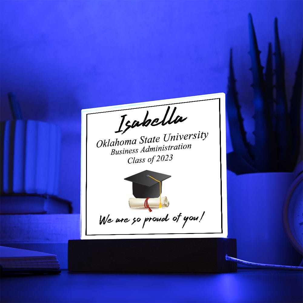 Personalized Graduation Gift, Square Acrylic Plaque