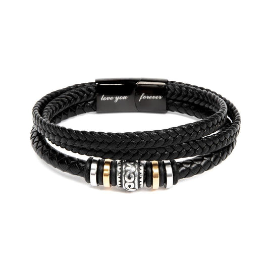 Father's Day Gift Bracelet, Men's "Love You Forever" Bracelet is perfect! Engraved with a heartfelt message