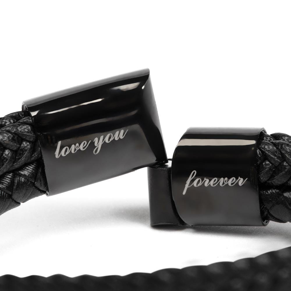 Father's Day Gift Bracelet, To My Dad Bracelet with Message Card, Men's "Love You Forever" Bracelet is perfect! Engraved with a heartfelt message