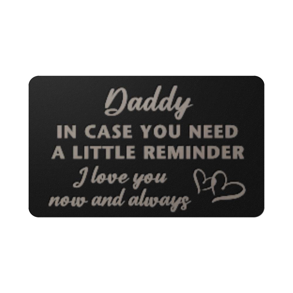 Engraved Walet Card for Dad