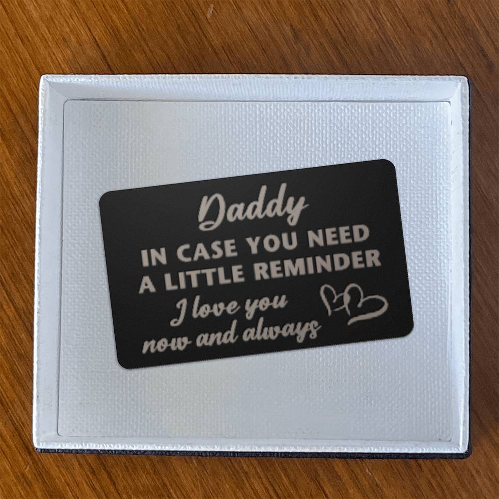 Engraved Walet Card for Dad