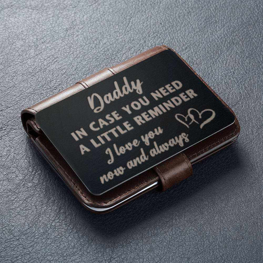 Engraved Walet Card for Dad