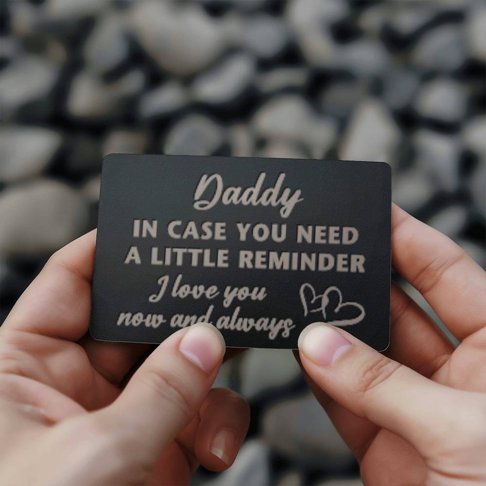 Engraved Walet Card for Dad