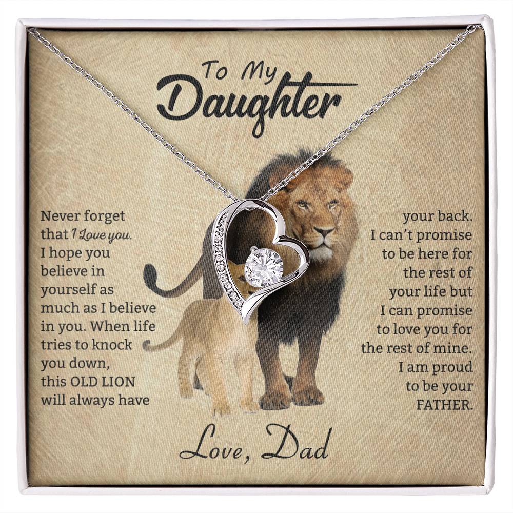 To My Daughter Never Forget Necklace from Dad