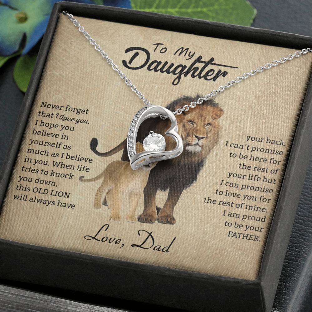 To My Daughter Never Forget Necklace from Dad