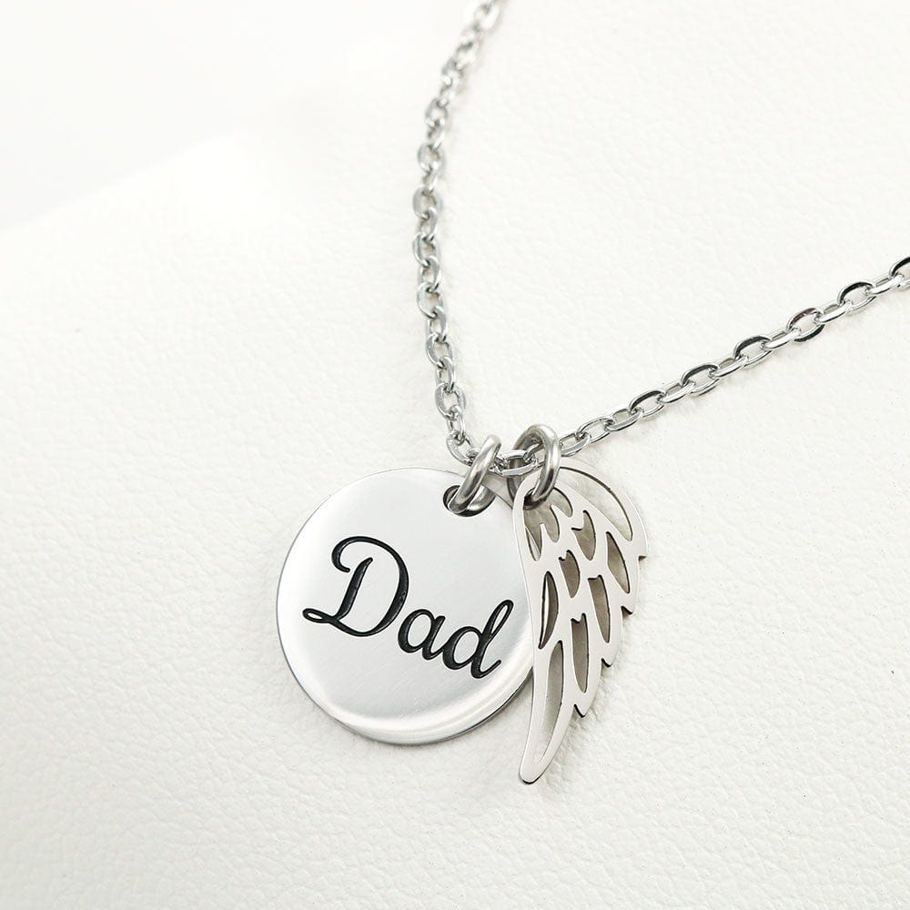 In Memory of Dad Engraved Memorial Necklace