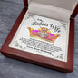 To My Badass Wife Crown Necklace
