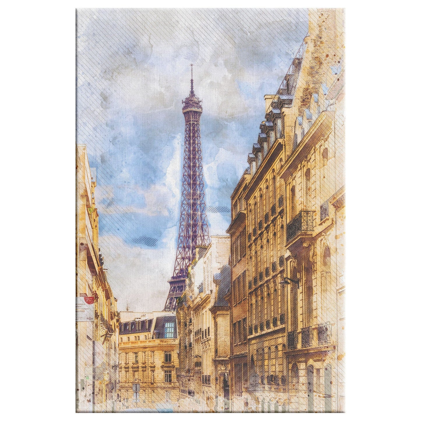 Paris Tower Canvas Wall Art