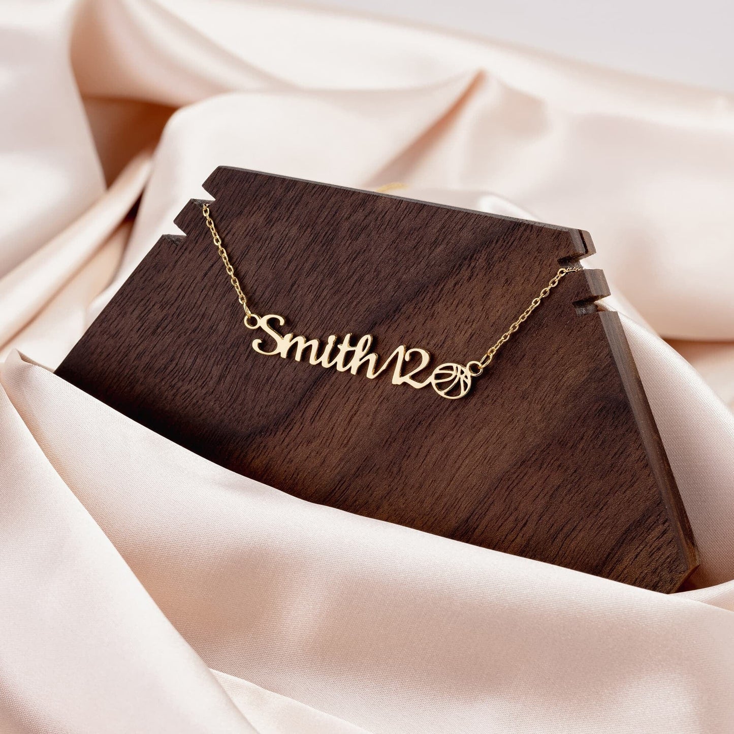 Sports Mom Name Necklace  Basketball, Baseball, Soccer, Tennis, Golf, Football, Volleyball, Track, and Cheer