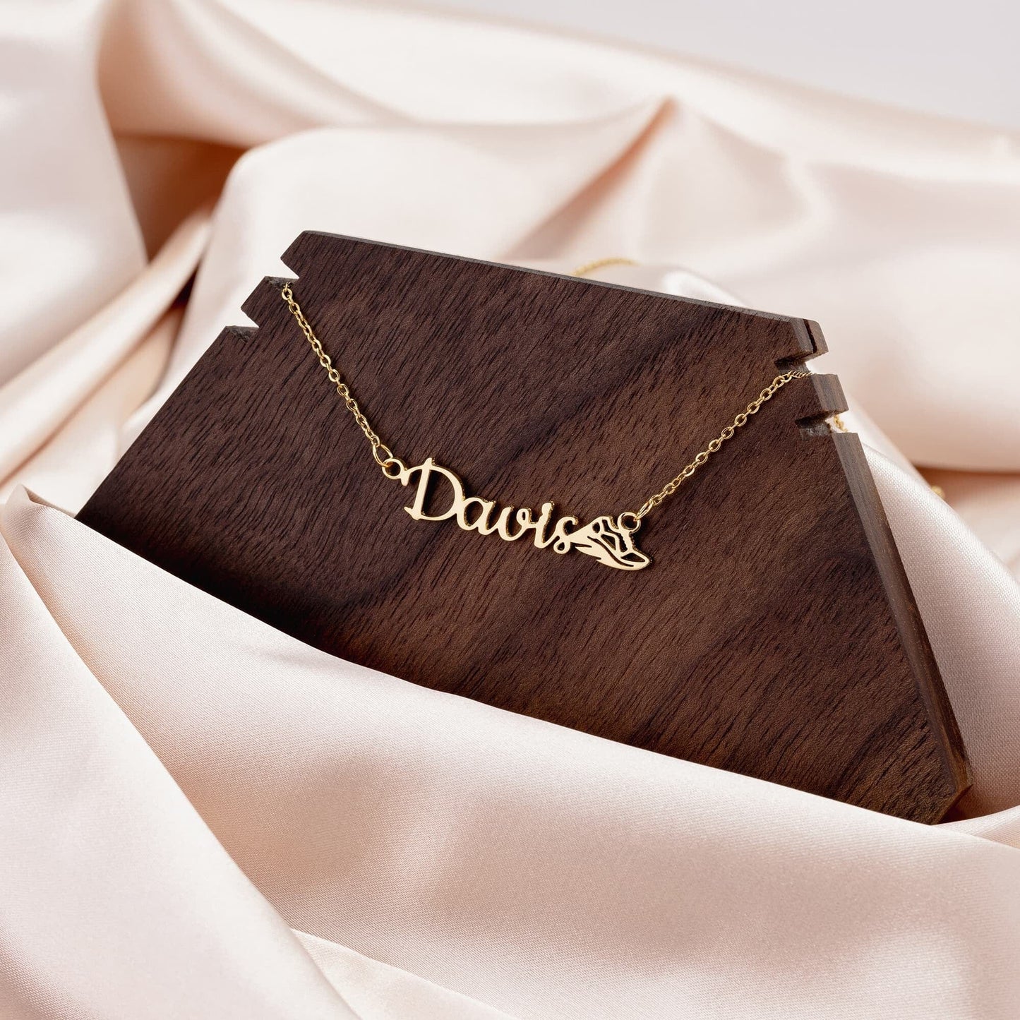 Sports Mom Name Necklace  Basketball, Baseball, Soccer, Tennis, Golf, Football, Volleyball, Track, and Cheer