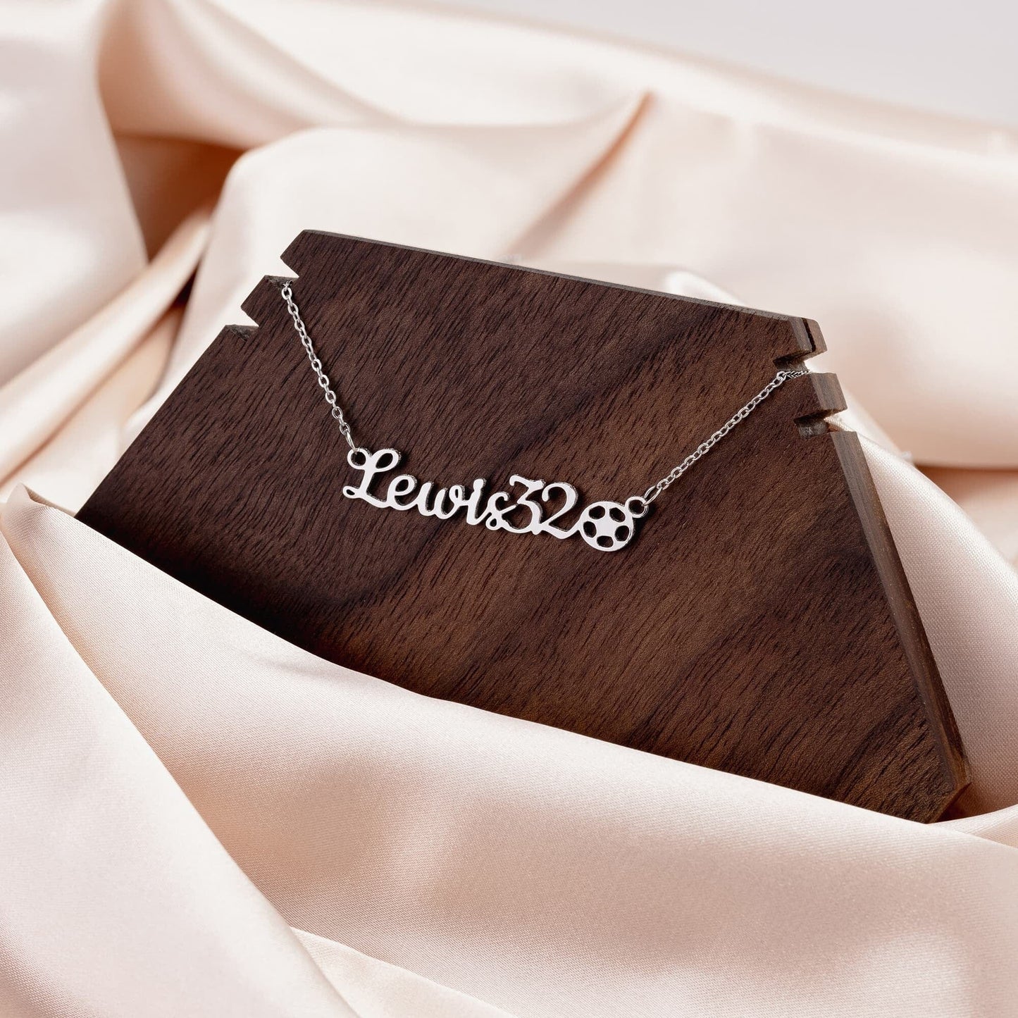 Sports Mom Name Necklace  Basketball, Baseball, Soccer, Tennis, Golf, Football, Volleyball, Track, and Cheer