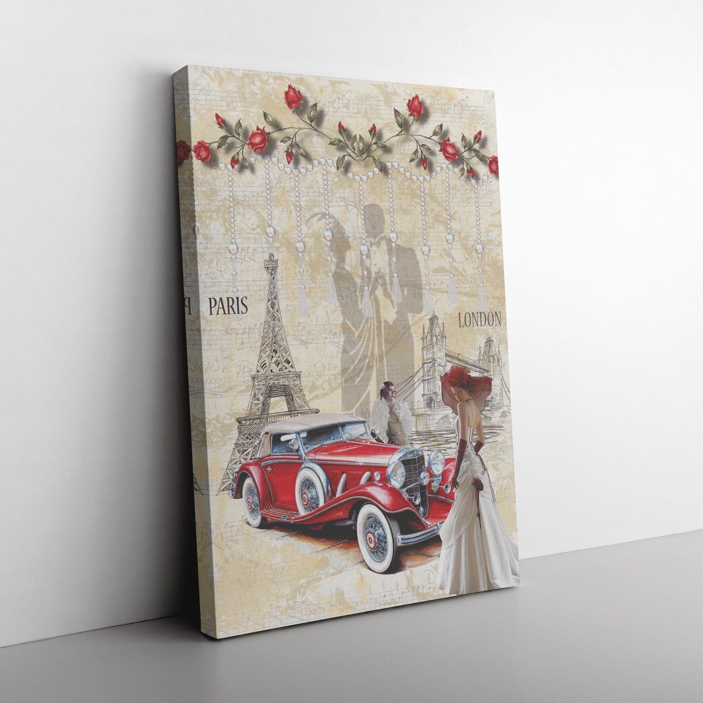 Woman in Paris and London Canvas Art
