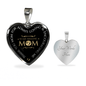 Luxury Necklace Heart Pendant, To My Amazing Mom Gift Necklace