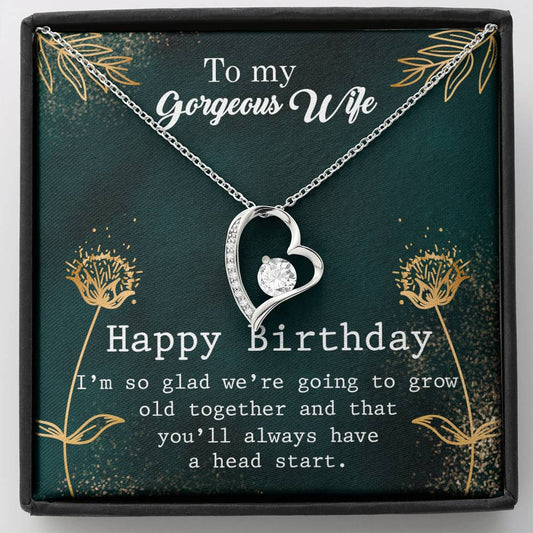 Wife_s Birthday-01 Heart Pendant / Forever Love Necklace / Gift For Wife / Gift For Future Wife / Anniversary Gifts