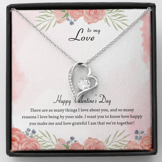 SO MANY THINGS I LOVE - CARD - LOVE Heart Pendant / Forever Love Necklace / Gift For Wife / Gift For Future Wife / Anniversary Gifts