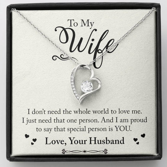 To My WIfe Heart Pendant / Forever Love Necklace / Gift For Wife / Gift For Future Wife / Anniversary Gifts