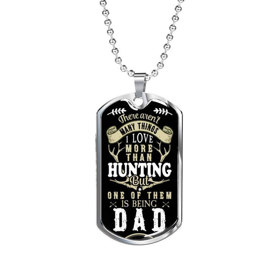 Dog Tag Necklace for Dad, Hunting Dad Gift Necklace