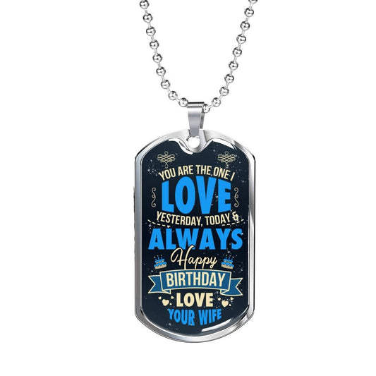 Birthday Gift Necklace for Dad, Luxury Military Dog Tag Necklace For Dad