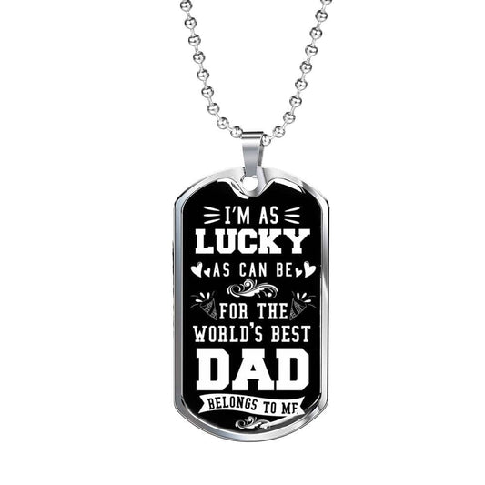 Birthday Dog Tag for Dad, Luxury Military Dog Tag Necklace For Dad