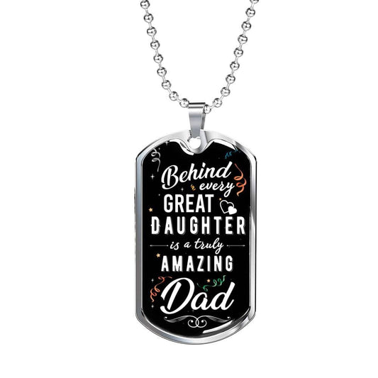 Luxury Military Dog Tag Necklace For Dad