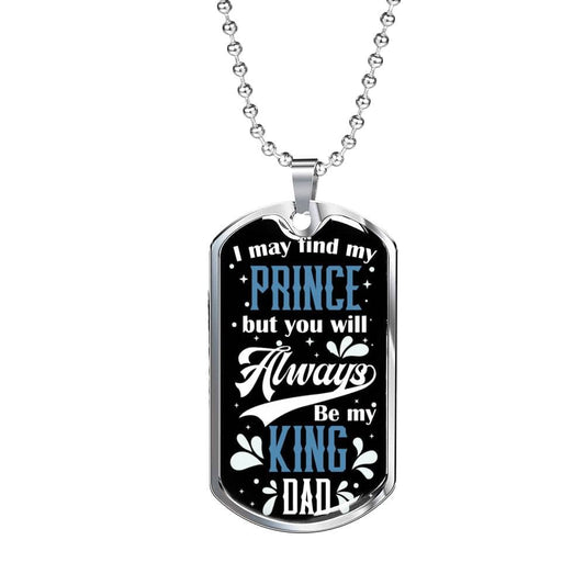 Dad Dog Tag Necklace, Luxury Military Dog Tag Necklace For Dad