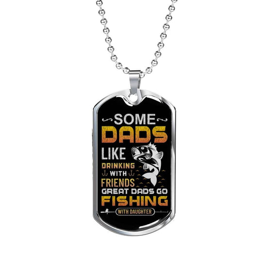 Gifts from Daughter to Dad, Luxury Military Dog Tag Necklace For Dad