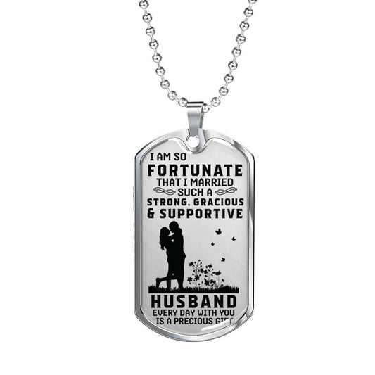 Birthday Dog Tag  Necklace for Husband, Luxury Military Dog Tag Necklace For Husband