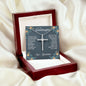 You Are A Joy To Our Hearts Message / Granddaughter Gift Necklace / Cubic Zirconia Cross Pendant for Granddaughter