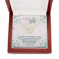 To Wife Message Card Jewelry, To Wife from Husband Gift Necklace, Solid Gold Hearts Necklace with Diamonds