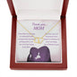 HELPED ME BLOSSOM - CARD 10K Yellow Gold Hearts Necklace with 18Pave Set Diamonds