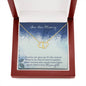 STRENGTH - CARD 10K Yellow Gold Hearts Necklace with 18Pave Set Diamonds
