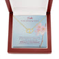 TO AN AMAZING FRIEND - CARD 10K Yellow Gold Hearts Necklace with 18Pave Set Diamonds