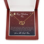 MERRY CHRISTMAS MOM - CARD 10K Yellow Gold Hearts Necklace with 18Pave Set Diamonds
