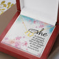 SHE PROVERB CARD 10K Yellow Gold Hearts Necklace with 18Pave Set Diamonds
